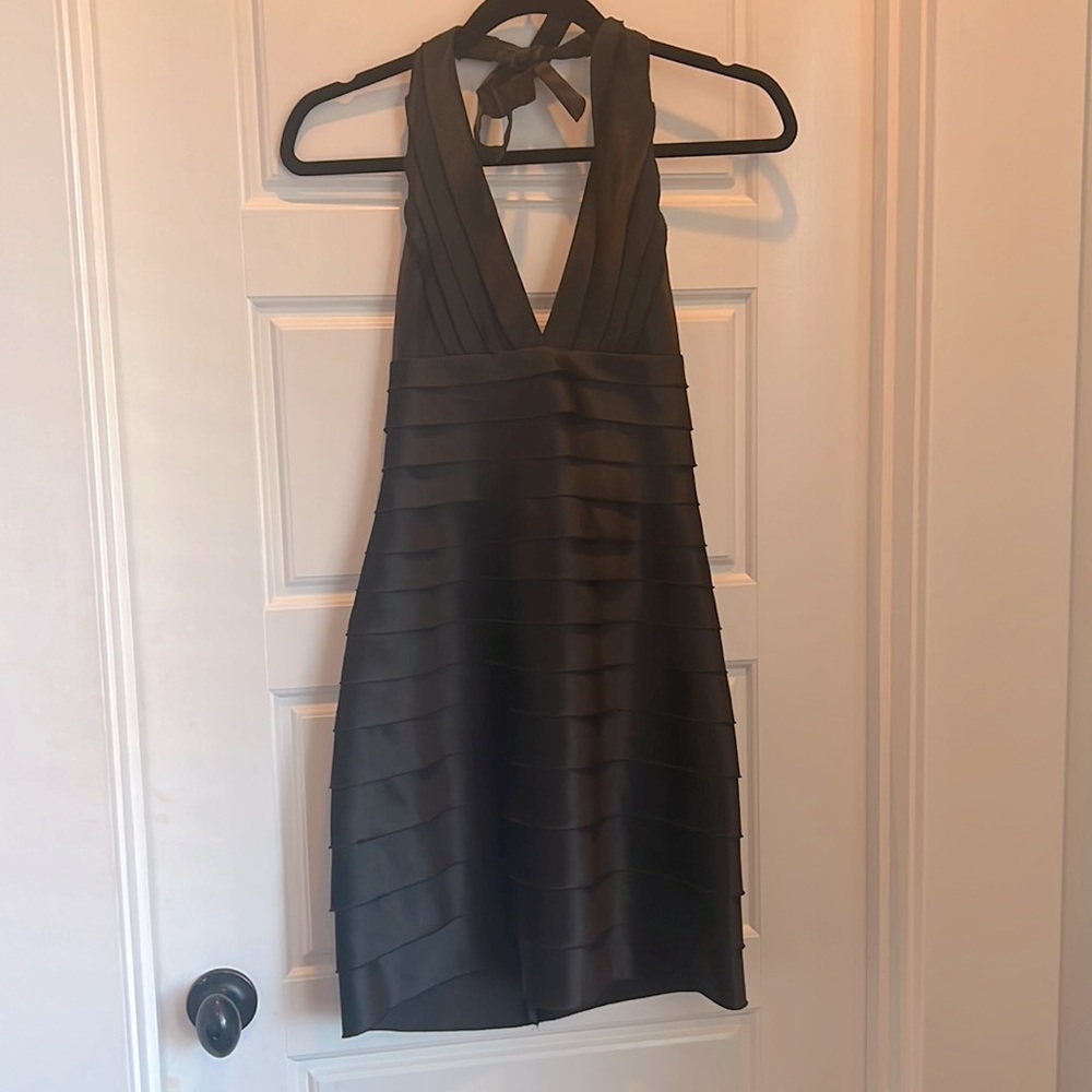 BCBG tiered halter dress